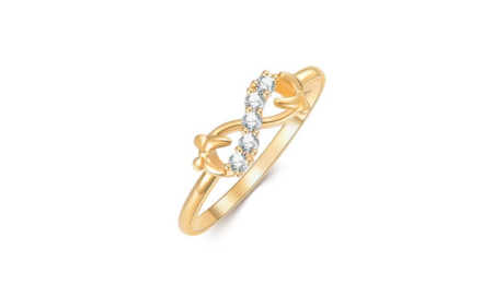 Gold Moissanite Infinity Ring