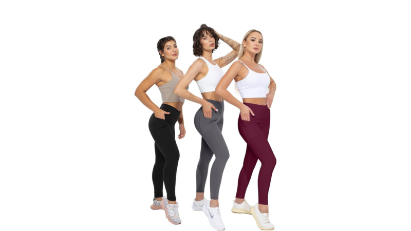 Ultimate Comfort and Style: 4 Pack High Waist Leggings with Pockets for Women