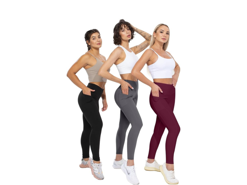 Ultimate Comfort and Style: 4 Pack High Waist Leggings with Pockets for Women